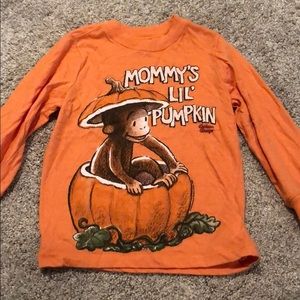 Old Navy Curious George Pumpkin shirt